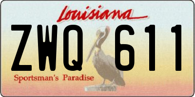 LA license plate ZWQ611