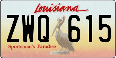 LA license plate ZWQ615