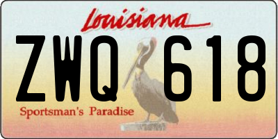 LA license plate ZWQ618