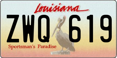 LA license plate ZWQ619