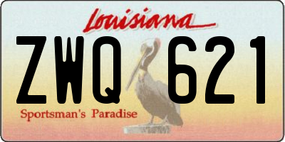 LA license plate ZWQ621