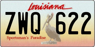 LA license plate ZWQ622