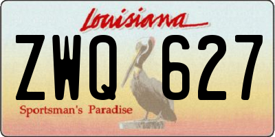 LA license plate ZWQ627