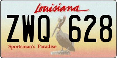 LA license plate ZWQ628