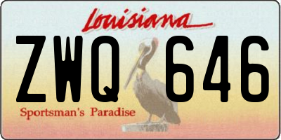 LA license plate ZWQ646