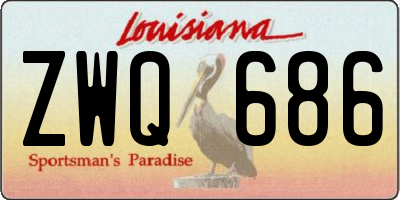 LA license plate ZWQ686