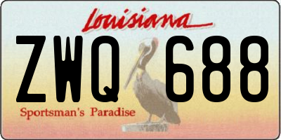 LA license plate ZWQ688