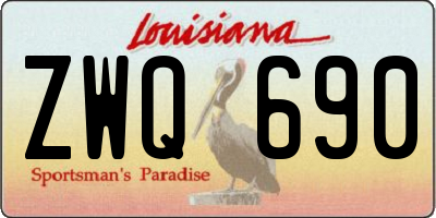 LA license plate ZWQ690