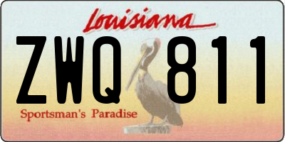 LA license plate ZWQ811