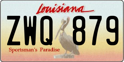 LA license plate ZWQ879