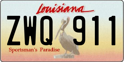 LA license plate ZWQ911
