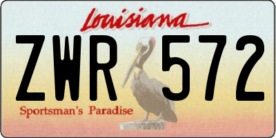 LA license plate ZWR572