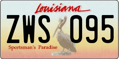 LA license plate ZWS095