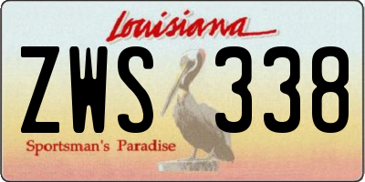 LA license plate ZWS338