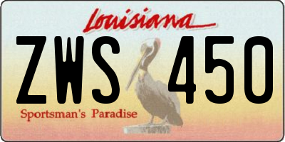 LA license plate ZWS450