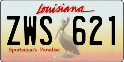 LA license plate ZWS621