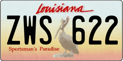 LA license plate ZWS622