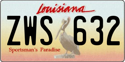 LA license plate ZWS632