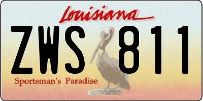 LA license plate ZWS811