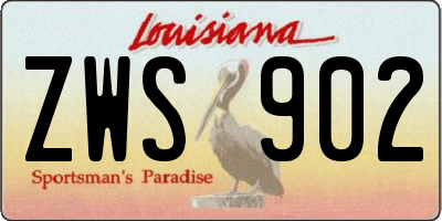 LA license plate ZWS902