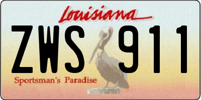 LA license plate ZWS911