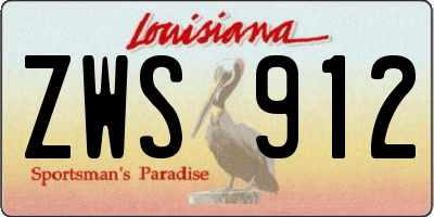 LA license plate ZWS912