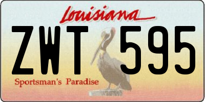 LA license plate ZWT595