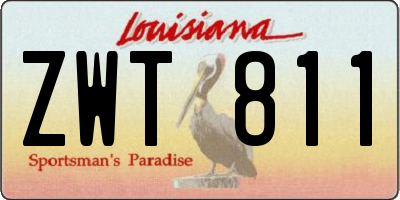 LA license plate ZWT811