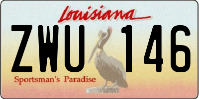 LA license plate ZWU146