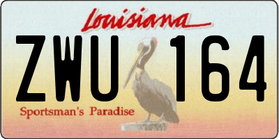 LA license plate ZWU164