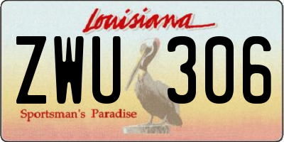 LA license plate ZWU306