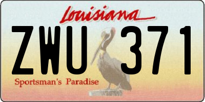 LA license plate ZWU371