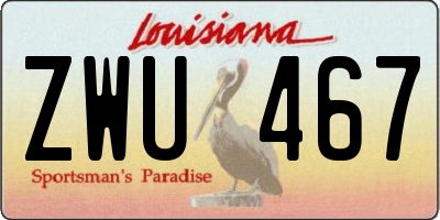 LA license plate ZWU467