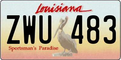 LA license plate ZWU483
