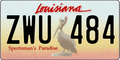 LA license plate ZWU484