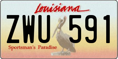 LA license plate ZWU591