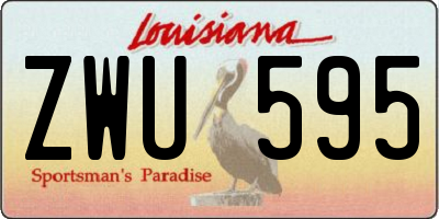 LA license plate ZWU595