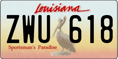 LA license plate ZWU618