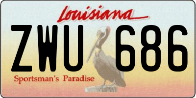 LA license plate ZWU686
