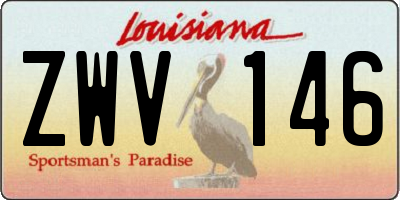 LA license plate ZWV146