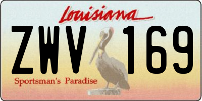 LA license plate ZWV169