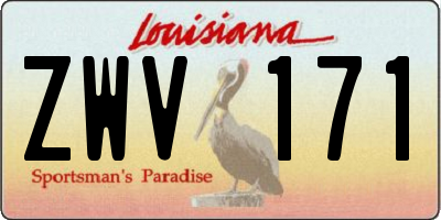LA license plate ZWV171