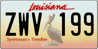 LA license plate ZWV199
