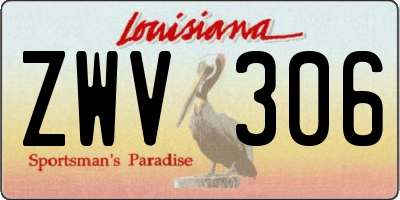 LA license plate ZWV306