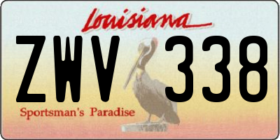 LA license plate ZWV338