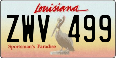 LA license plate ZWV499