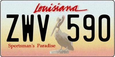 LA license plate ZWV590