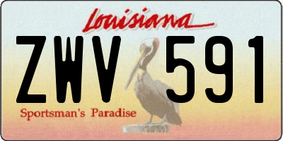 LA license plate ZWV591
