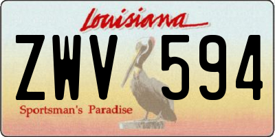 LA license plate ZWV594