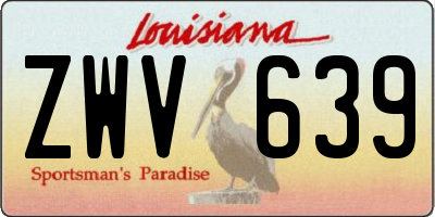 LA license plate ZWV639